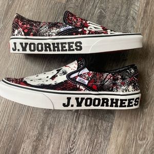 Jason Voorhees Vans House of Terror Slip on Canvas Shoes Mens 8.5
